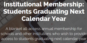 George - Institutional Membership: Students Graduating Next Calendar Year